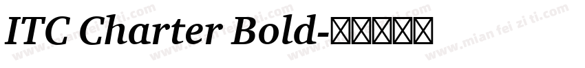 ITC Charter Bold字体转换